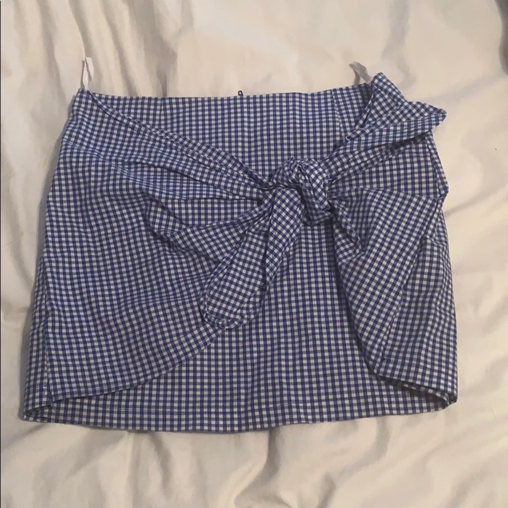 Blue Gingham Skirt